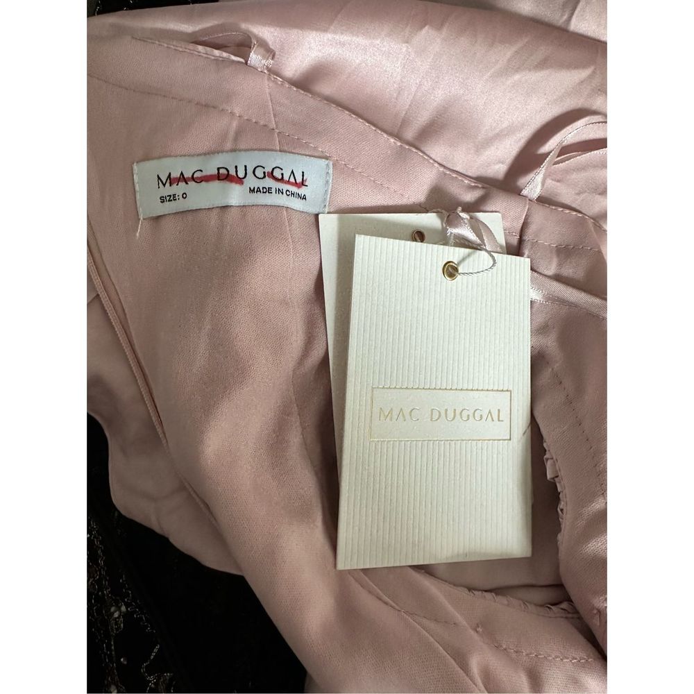 MAC DUGGAL ONE SHOULDER BELL SLEEVE DRAPED GOWN - Picture 12 of 13